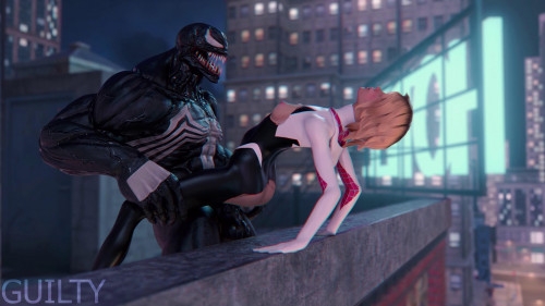 Spider-Gwen Banged Hard By Venom [2022,X-Ray,Dildo,Anal]