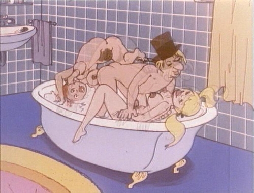 In the bathroom with chicks [1987,Cartoons,Animation,All Sex]