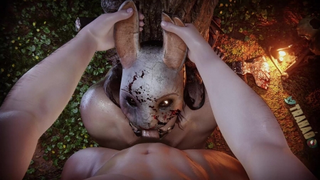 3d hentai Sex Videos- HuntressBlowjobInMask