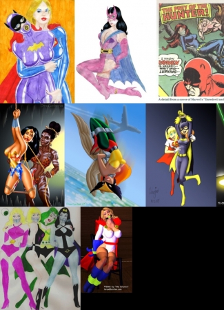 Superheroines in bondage